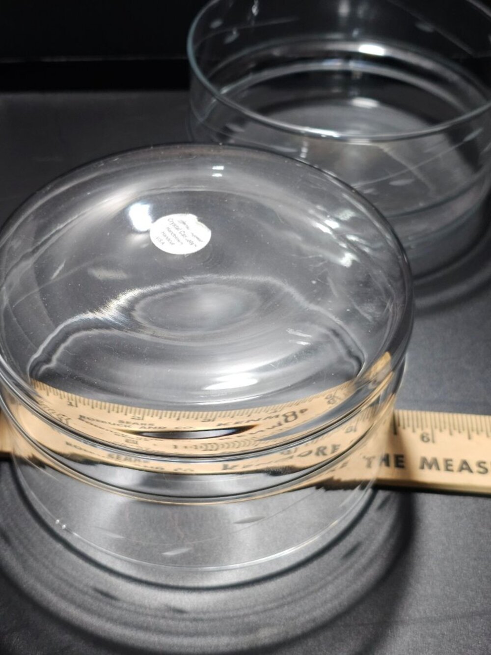 2 Vintage Princess House Crystal Casuals Bowls Set Salad Dessert dishes etched - Picture 3 of 7